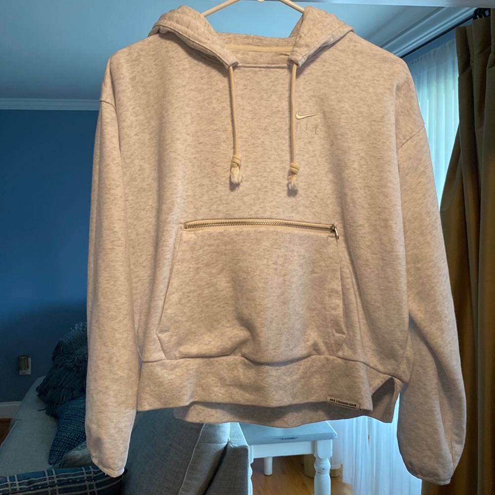 Nike Womens Sweatshirt Hoodie, light heather gray, size S , like new, worn once